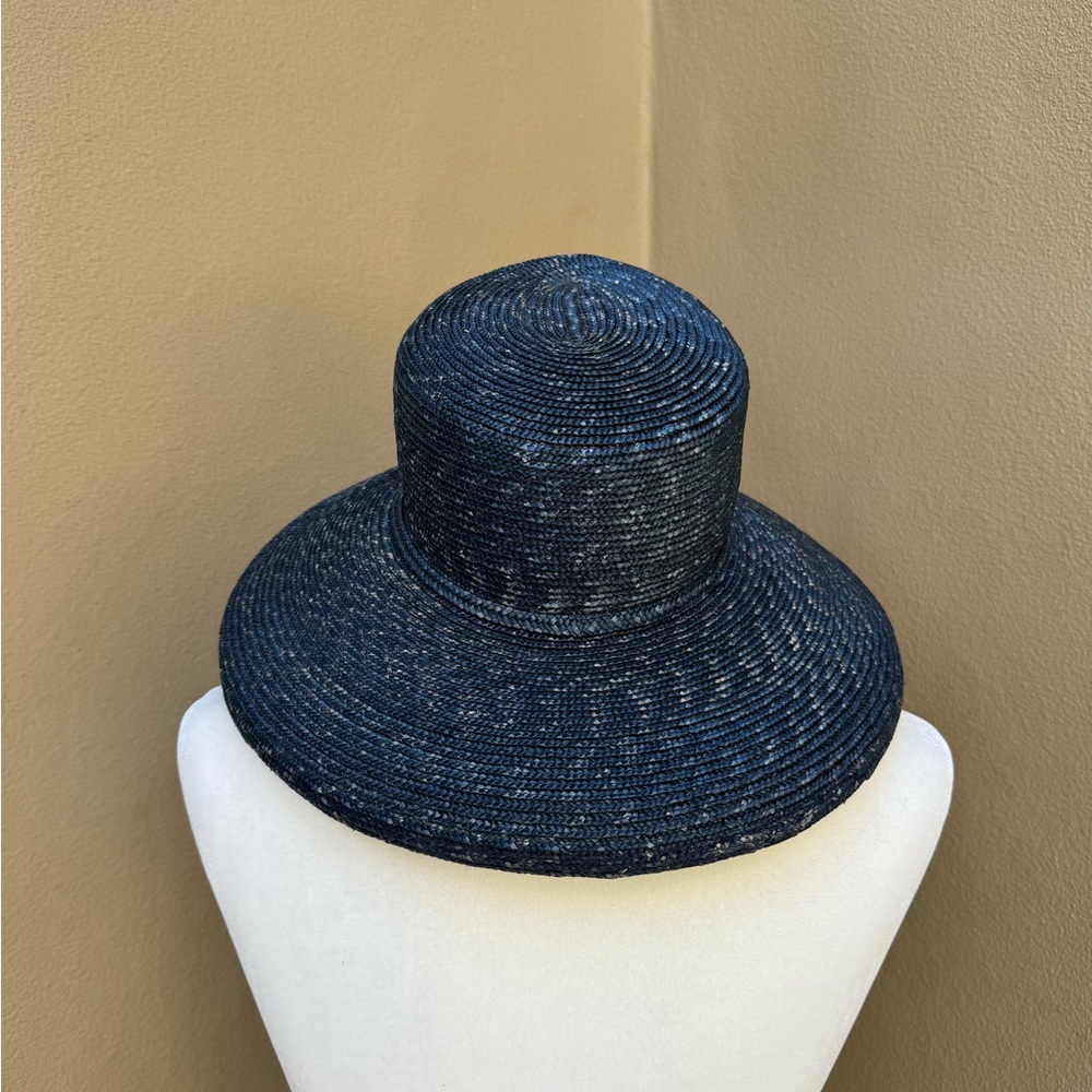 STUNNING Eric Javitz Navy Straw Hat szXS price firm !!!